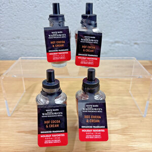 4 NEW BATH & BODY WORKS HOT COCOA CREAM WALLFLOWER FRAGRANCE REFILL BULB PLUG IN